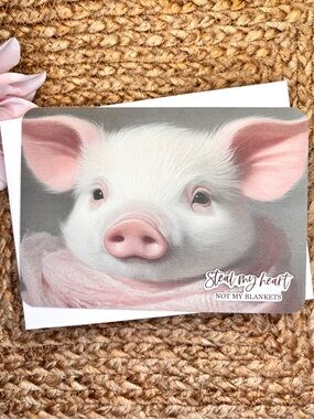 Handmade “Steal My Heart Not My Blankets” Greeting Card